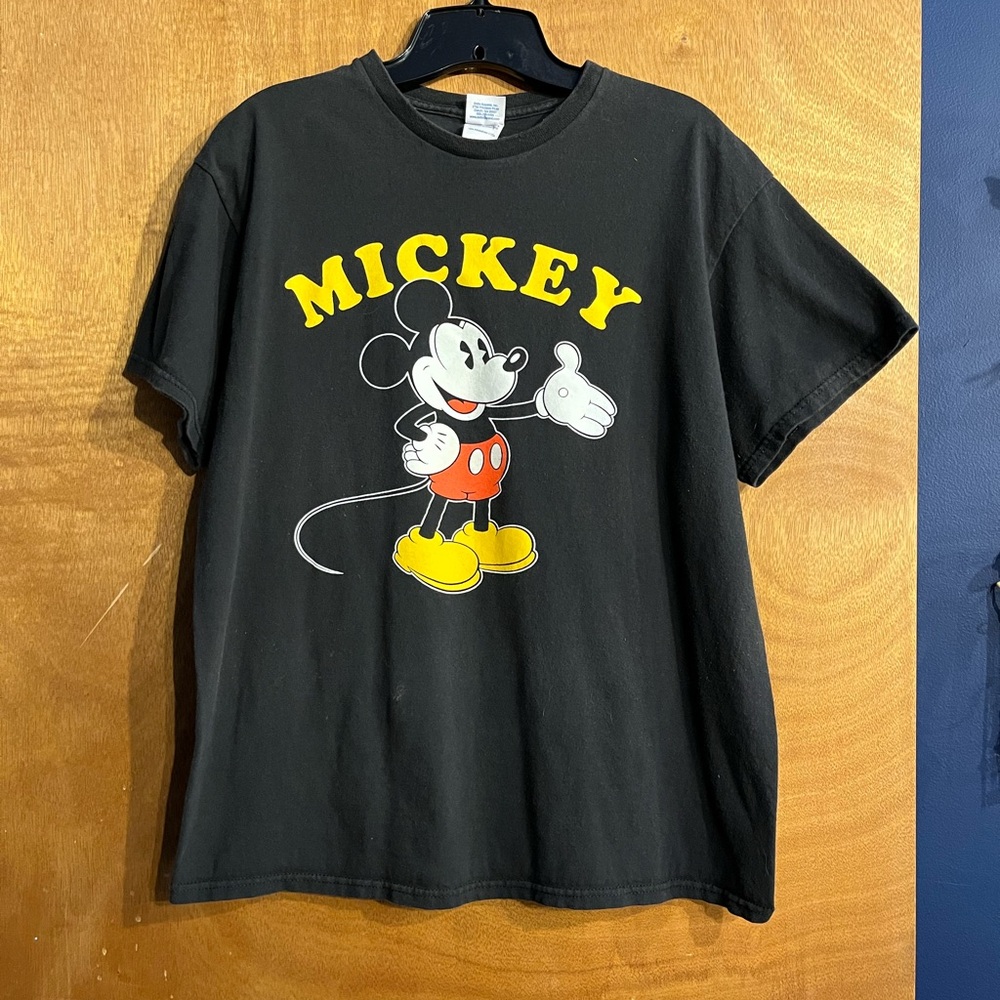 Disney Black and Yellow Mickey Mouse Short Sleeve Tee